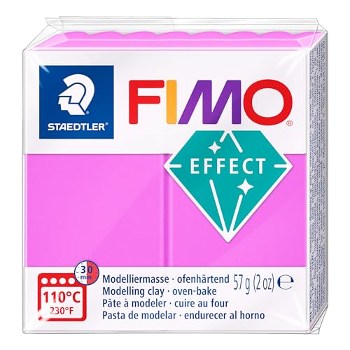 STAEDTLER FIMO effect, Neonfarben (neon lila), Normalblock 57g, 8010-601 von Staedtler