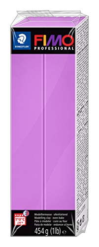 STAEDTLER FIMO professional ofenhärtende Modelliermasse (Großblock 454g (1 lb)) Farbe: lavendel von Staedtler