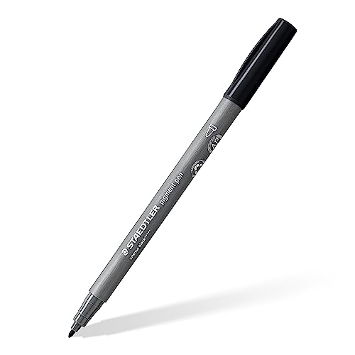 STAEDTLER Fasermaler pigment Arts, intensiv schwarz, pigmentierte Premium-Zeichentusche, wasserfest, schmierfrei übermalbar, 1,00 mm Rundspitze, 10 schwarze pigment pens im Kartonetui, 376-99 STAEDTLER Fasermaler pigment Arts, intensiv schwarz, pigmentierte Premium-Zeichentusche, wasserfest, schmierfrei übermalbar, 1,00 mm Rundspitze, 10 schwarze pigment pens im Kartonetui, 376-99 von Staedtler