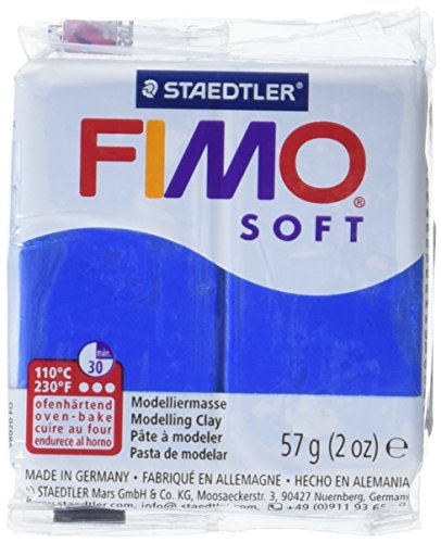 STAEDTLER Fimo 8020-37 Modelliermasse, weich, 57 ml, Pacific Blue von Staedtler