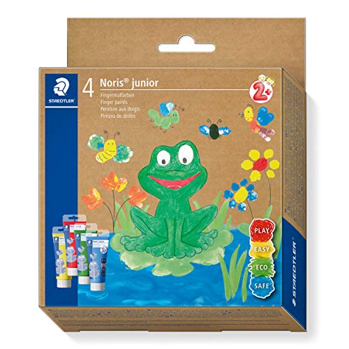 STAEDTLER Fingermalfarbe Noris junior (intensive, lichtechte Farben, leicht mischbar, schnell trocknend, Anwendung auf Papier, Pappe, Holz und Glas/Fenster, Flasche à 750 ml, weiß) 8811-0 von Staedtler