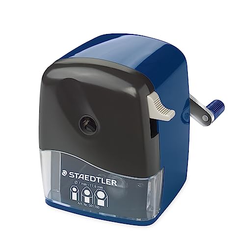 STAEDTLER Kurbel-Spitzmaschine Mars, für runde und kantige Stifte bis zu 11,6 mm Ø, Befestigungszwinge für den Schreibtisch, automatischer Spitz-Stopp, hochwertiger Metallfräser, 501 180 STAEDTLER Kurbel-Spitzmaschine Mars, für runde und kantige Stifte bis zu 11,6 mm Ø, Befestigungszwinge für den Schreibtisch, automatischer Spitz-Stopp, hochwertiger Metallfräser, 501 180 von Staedtler