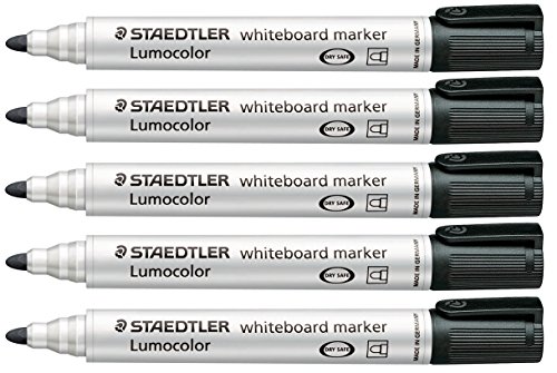 STAEDTLER Lumocolor Whiteboard-Marker 351, schwarz (5) von Staedtler