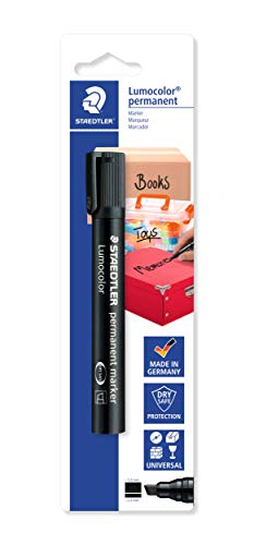 STAEDTLER Marker "Organisation" Lumocolor permanent marker 350, zur Beschriftung unterschiedlichster Aufbewahrungsboxen und Umzugskartons, wasserfest, lichtbeständig, Schwarz, Keilspitze, 350-9 BK-1 STAEDTLER Marker "Organisation" Lumocolor permanent marker 350, zur Beschriftung unterschiedlichster Aufbewahrungsboxen und Umzugskartons, wasserfest, lichtbeständig, Schwarz, Keilspitze, 350-9 BK-1 von STAEDTLER