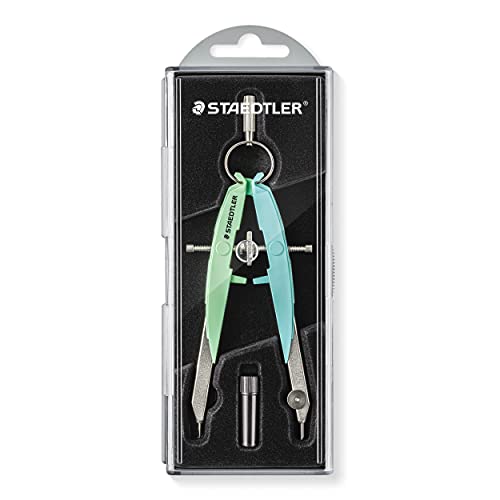 STAEDTLER Mars Comfort Zirkel, hohe Qualität mit Spindelführung Mitteltriebspindel, exakt und präzise, pastell-grün und pastell-blau, stabiles Etui mit Klappdeckel, 556 00-PA1 STAEDTLER Mars Comfort Zirkel, hohe Qualität mit Spindelführung Mitteltriebspindel, exakt und präzise, pastell-grün und pastell-blau, stabiles Etui mit Klappdeckel, 556 00-PA1 von Staedtler