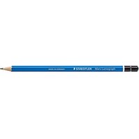 STAEDTLER Mars Lumograph Bleistift B blau, 1 St. von Staedtler