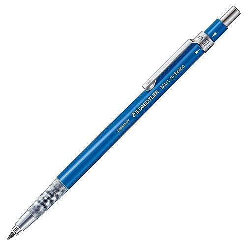 STAEDTLER Mars Technico 780 C Fallminenstift (hohe Qualität, mit Metallclip und HB Mine, integrierter Minenspitzer, Schaftfarbe) blau, 1 Stück (1er Pack) von Staedtler