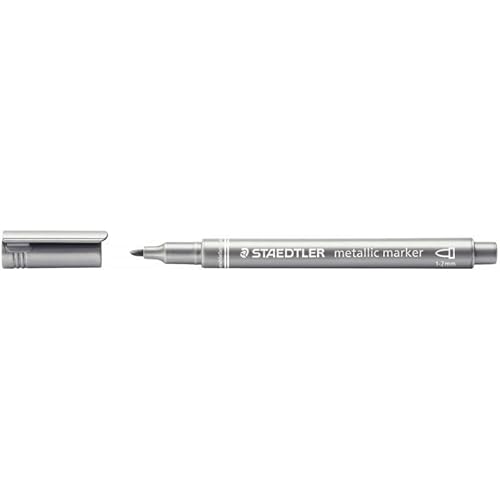STAEDTLER Metallic silber Lackmalstift 1, 2mm - Permanentmarker - Schüttelfrei - Metall - Silber - Mittlere Strichstärke - Markerstift STAEDTLER Metallic silber Lackmalstift 1, 2mm - Permanentmarker - Schüttelfrei - Metall - Silber - Mittlere Strichstärke - Markerstift von Staedtler