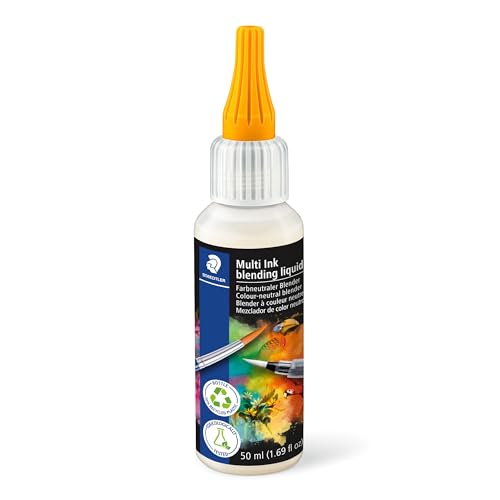 STAEDTLER Multi Ink blending liquid 893, ideale Ergänzung zum pigment arts pen Sortiment, Kunststoff-Flasche mit praktischer Dosierspitze, 50 ml, 893 STAEDTLER Multi Ink blending liquid 893, ideale Ergänzung zum pigment arts pen Sortiment, Kunststoff-Flasche mit praktischer Dosierspitze, 50 ml, 893 von Staedtler