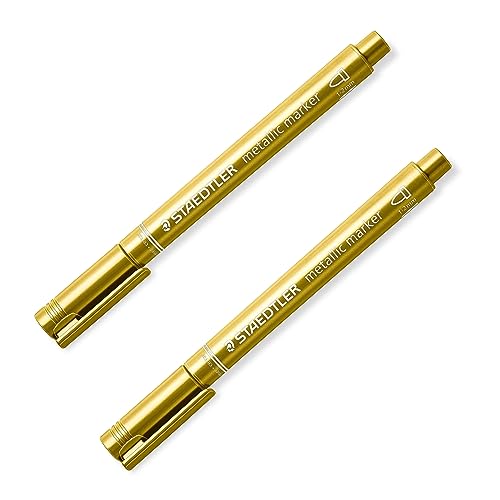 STAEDTLER Permanentmarker, Rundspitze, 1-2 mm, 1 Marker, gold, 2 Stück STAEDTLER Permanentmarker, Rundspitze, 1-2 mm, 1 Marker, gold, 2 Stück von Staedtler
