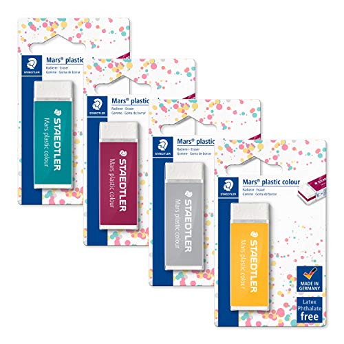 STAEDTLER Radierer Mars plastic colour, geringe Krümelbildung, Phthalat- und latexfrei, Blisterkarte mit 1 Radierer, 52650E1BK1 STAEDTLER Radierer Mars plastic colour, geringe Krümelbildung, Phthalat- und latexfrei, Blisterkarte mit 1 Radierer, 52650E1BK1 von Staedtler