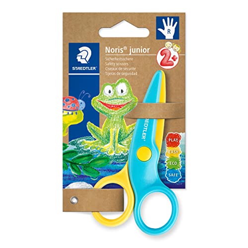 STAEDTLER Sicherheitsschere Noris junior, für Kleinkinder, abgerundete Ecken, 10cm lang, Rechtshänder-Modell, Haare und Stoff können nicht geschnitten werden, 965 40 BK STAEDTLER Sicherheitsschere Noris junior, für Kleinkinder, abgerundete Ecken, 10cm lang, Rechtshänder-Modell, Haare und Stoff können nicht geschnitten werden, 965 40 BK von Staedtler
