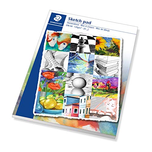 STAEDTLER Sketch pad A4, Skizzenblock mit hochwertigem Zeichenpapier, Format: A4, Grammatur: 120 g/m², Farbe: weiß, 20 Blatt, 2421 01 STAEDTLER Sketch pad A4, Skizzenblock mit hochwertigem Zeichenpapier, Format: A4, Grammatur: 120 g/m², Farbe: weiß, 20 Blatt, 2421 01 von Staedtler