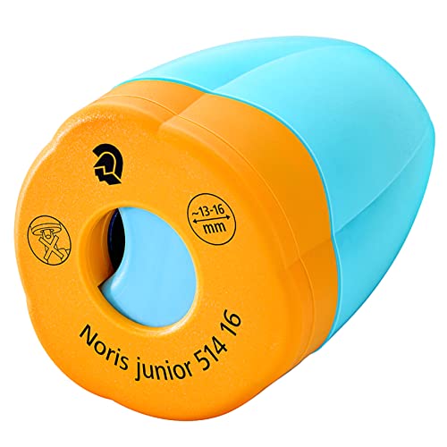 STAEDTLER Spitzdose Noris junior, für dicke Stifte, konische Form für alle Handgrößen, duales Spitzen, Spitzdose auf Blisterkarte in türkis-sonnengelb, 514 16 BK STAEDTLER Spitzdose Noris junior, für dicke Stifte, konische Form für alle Handgrößen, duales Spitzen, Spitzdose auf Blisterkarte in türkis-sonnengelb, 514 16 BK von STAEDTLER