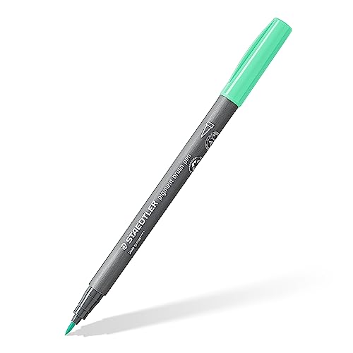STAEDTLER brush pen pigment Arts, jadegrün, pigmentierte Premium-Zeichentusche, Pinselspitze für variable Linienbreite, wasserfest, schnelltrocknend, 10 brush pens im Kartonetui, 371-506 STAEDTLER brush pen pigment Arts, jadegrün, pigmentierte Premium-Zeichentusche, Pinselspitze für variable Linienbreite, wasserfest, schnelltrocknend, 10 brush pens im Kartonetui, 371-506 von Staedtler