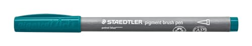 STAEDTLER brush pen pigment Arts, petrol, pigmentierte Premium-Zeichentusche, Pinselspitze für variable Linienbreite, wasserfest, schnelltrocknend, 10 brush pens im Kartonetui, 371-395 STAEDTLER brush pen pigment Arts, petrol, pigmentierte Premium-Zeichentusche, Pinselspitze für variable Linienbreite, wasserfest, schnelltrocknend, 10 brush pens im Kartonetui, 371-395 von Staedtler