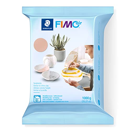 STAEDTLER lufttrocknende Modelliermasse FIMO air, blassrosa, sofort gebrauchsfähig, kein Brennvorgang notwendig, 1000g, angenehme Haptik, klebt nicht, mind. 95% natürliche Rohstoffe, 8101-43 STAEDTLER lufttrocknende Modelliermasse FIMO air, blassrosa, sofort gebrauchsfähig, kein Brennvorgang notwendig, 1000g, angenehme Haptik, klebt nicht, mind. 95% natürliche Rohstoffe, 8101-43 von Staedtler