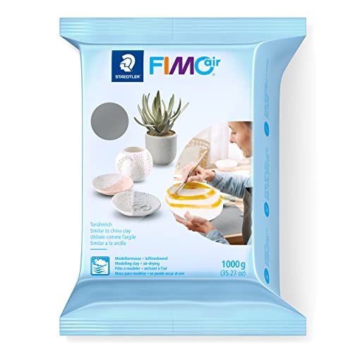 STAEDTLER lufttrocknende Modelliermasse FIMO air, grau, sofort gebrauchsfähig, kein Brennvorgang notwendig, 1000g, angenehme Haptik, klebt nicht, mind. 95% natürliche Rohstoffe, 8101-80 STAEDTLER lufttrocknende Modelliermasse FIMO air, grau, sofort gebrauchsfähig, kein Brennvorgang notwendig, 1000g, angenehme Haptik, klebt nicht, mind. 95% natürliche Rohstoffe, 8101-80 von Staedtler