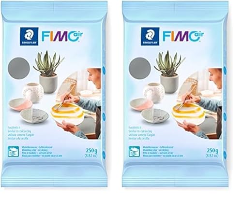 STAEDTLER lufttrocknende Modelliermasse FIMO air, grau, sofort gebrauchsfähig, kein Brennvorgang notwendig, 250g, angenehme Haptik, klebt nicht, mind. 95% natürliche Rohstoffe, 8103-80 (Packung mit 2) STAEDTLER lufttrocknende Modelliermasse FIMO air, grau, sofort gebrauchsfähig, kein Brennvorgang notwendig, 250g, angenehme Haptik, klebt nicht, mind. 95% natürliche Rohstoffe, 8103-80 (Packung mit 2) von Staedtler