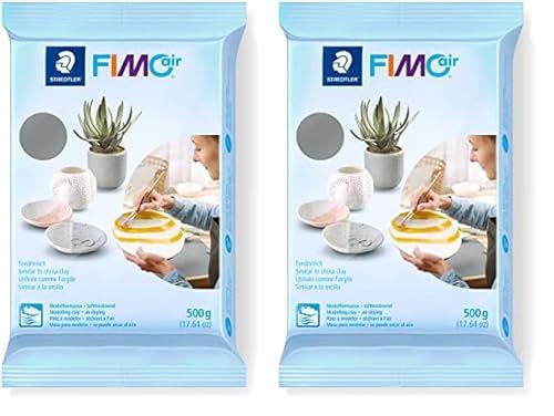 STAEDTLER lufttrocknende Modelliermasse FIMO air, grau, sofort gebrauchsfähig, kein Brennvorgang notwendig, 500g, angenehme Haptik, klebt nicht, mind. 95% natürliche Rohstoffe, 8100-80 (Packung mit 2) STAEDTLER lufttrocknende Modelliermasse FIMO air, grau, sofort gebrauchsfähig, kein Brennvorgang notwendig, 500g, angenehme Haptik, klebt nicht, mind. 95% natürliche Rohstoffe, 8100-80 (Packung mit 2) von Staedtler