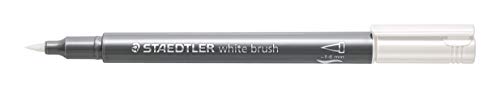 STAEDTLER metallic brush Marker, Pinselspitze, Lininenbreite 1-6 mm, deckend auf hellem und dunklem Papier, leicht abwischbar von glatten Oberflächen, 10 Stifte, weiß, 8321-0 STAEDTLER metallic brush Marker, Pinselspitze, Lininenbreite 1-6 mm, deckend auf hellem und dunklem Papier, leicht abwischbar von glatten Oberflächen, 10 Stifte, weiß, 8321-0 von Staedtler