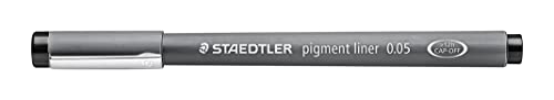 STAEDTLER schwarzer pigment liner, Linienbreite 0,05 mm, dokumentenechte Pigmenttinte, lange Metallspitze, lange Lebensdauer, 10 Fineliner im Kartonetui, 308 005-9 STAEDTLER schwarzer pigment liner, Linienbreite 0,05 mm, dokumentenechte Pigmenttinte, lange Metallspitze, lange Lebensdauer, 10 Fineliner im Kartonetui, 308 005-9 von Staedtler