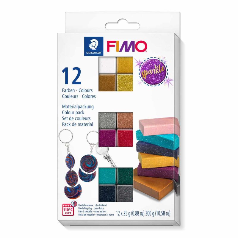 FIMO soft Set-Sparle-Colours 12 Halbblöcke von Staedtler