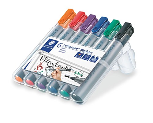 Staedtler© Flipchart-Marker Lumocolor© 356, nachfllbar, 2 mm, STAEDTLER Box mit 6 Farben von Staedtler