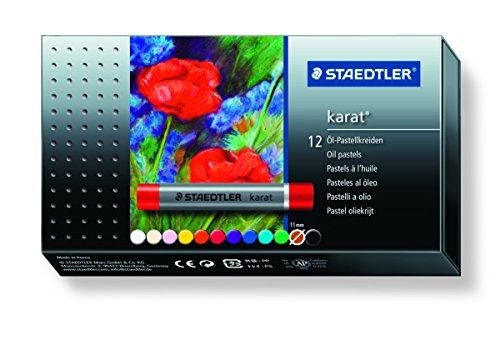 Staedtler® Öl-Pastellkreide karat®, 11 x 70 mm, sortiert, Kartonetui mit 12 Farben; Packungsinhalt: 12 Farben von Staedtler