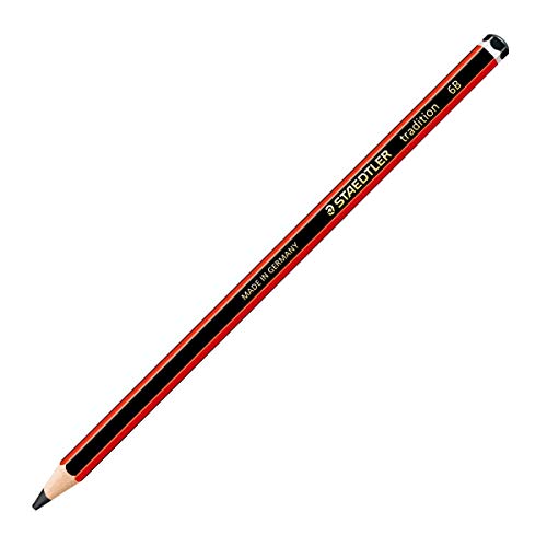 STAEDTLER 110-6B Holzbleistift - Holzstifte (6B, Schwarz, Rot) von Staedtler