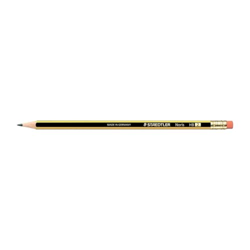 Staedtler 122 Noris Bleistift HB Radiergummi 12 Stück von STAEDTLER