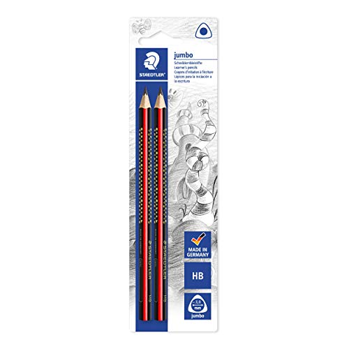 STAEDTLER 1285 2BK2 Noris Club Jumbo Schreiblernstift, Härtegrad HB, Blisterkarte mit 2 Stück von Staedtler