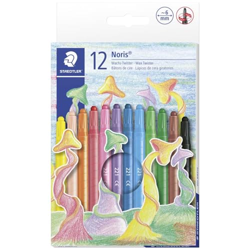 STAEDTLER 221 NWP12 - Noris Club Wachs-Twister, Wachs-Malstifte, 12 brillante Farben, sortiert STAEDTLER 221 NWP12 - Noris Club Wachs-Twister, Wachs-Malstifte, 12 brillante Farben, sortiert von Staedtler