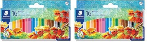 Staedtler 241 NC16 - Noris Club Ölpastellkreide, 16 Stück im Etui (Packung mit 2) von Staedtler
