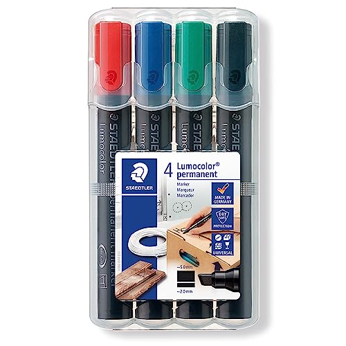 STAEDTLER 350 WP4 Permanentmarker Lumocolor , nachfüllbar, STAEDTLER Box mit 4 Farben STAEDTLER 350 WP4 Permanentmarker Lumocolor , nachfüllbar, STAEDTLER Box mit 4 Farben von Staedtler