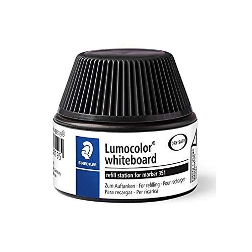 Staedtler 488 51-9 Tinte fr Marker Lumocolor refill station, 30 ml, Schwarz (4x30 ml, schwarz) von Staedtler
