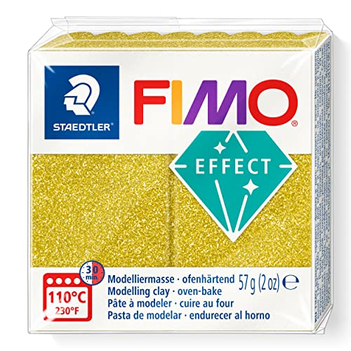 STAEDTLER 8010-112 ST Modelliermasse, FIMO Effect 57g Glitter Gold, Standard von Staedtler