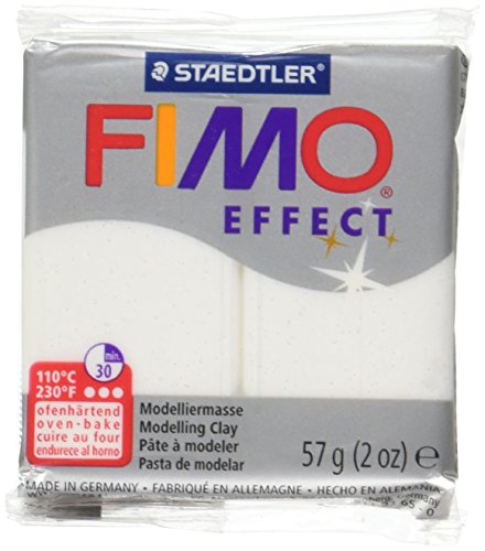 STAEDTLER 8020-052 Fimo Effect Polymer-Modelliermasse, 56,7 g, Glitzer-Weiß von Staedtler