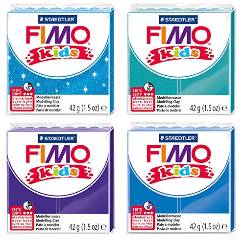 Staedtler 8030 AMZ 04 - Fimo kids Modelliermasse, 4 Blöcke, 42 g, blautöne Staedtler 8030 AMZ 04 - Fimo kids Modelliermasse, 4 Blöcke, 42 g, blautöne von Staedtler