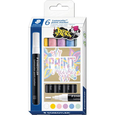 Staedtler Acrylmarker Lumocolor Pastel 6 Stück Staedtler Acrylmarker Lumocolor Pastel 6 Stück von Staedtler