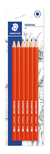 STAEDTLER Bleistift MINERVA, Härtegrad HB, Blisterkarte mit 6 Bleistiften, 13060BK6DA von Staedtler
