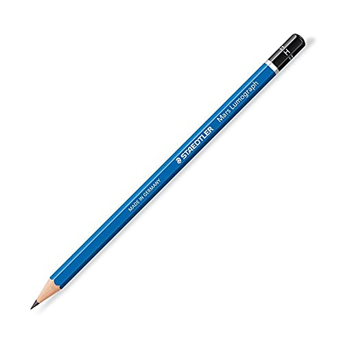 Staedtler Bleistift Mars Lumograph 100, Härtegrad H, wasserlackiert in blau von Staedtler