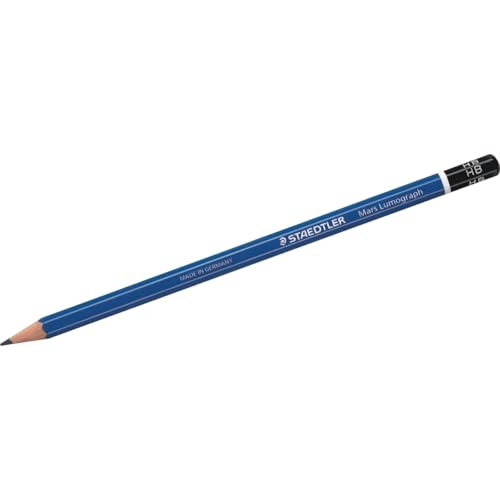 Staedtler Bleistift Mars Lumograph 100, Härtegrad H, wasserlackiert in blau von STAEDTLER