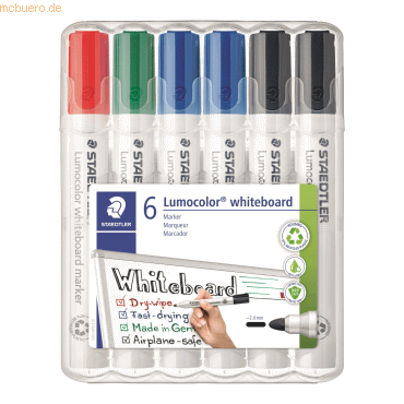 Staedtler Boardmarker Lumocolor 351 WP6 X sortiert 6 Stück von Staedtler
