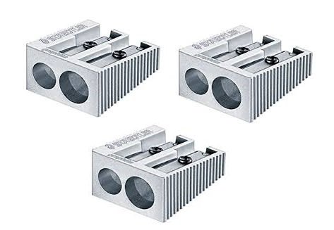 Staedtler Doppelloch-Anspitzer, hohe Qualität, Aluminium, 3 Stück Staedtler Doppelloch-Anspitzer, hohe Qualität, Aluminium, 3 Stück von Staedtler
