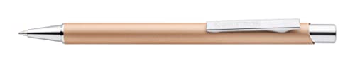 STAEDTLER Druckkugelschreiber elegance, Metallschaft, langlebig, auswechselbare M Mine, dokumentenecht, Schreibfarbe blau, 10 Kugelschreiber in beige gold im Kartonetui, 421 45-17 von Staedtler