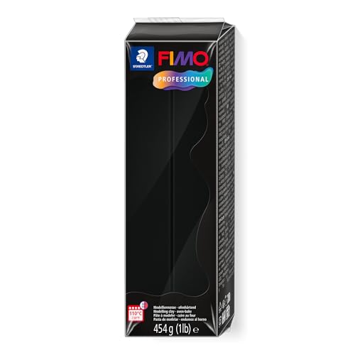 Staedtler FIMO professional ofenhärtende Modelliermasse (Großblock 454g (1 lb)) Farbe: schwarz von Staedtler