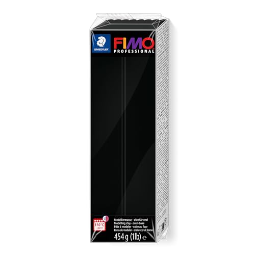 Staedtler FIMO professional ofenhärtende Modelliermasse (Großblock 454g (1 lb)) Farbe: schwarz von Staedtler