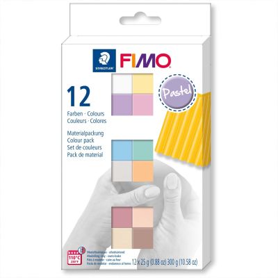 FIMO soft pastell 12 Halbblöcke je 25g von Staedtler