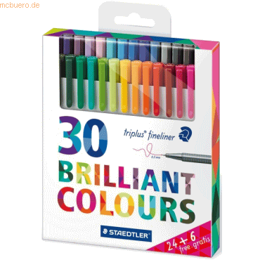 Staedtler Feinschreiber triplus fineliner 0,3mm Etui mit 30 Stiften von Staedtler
